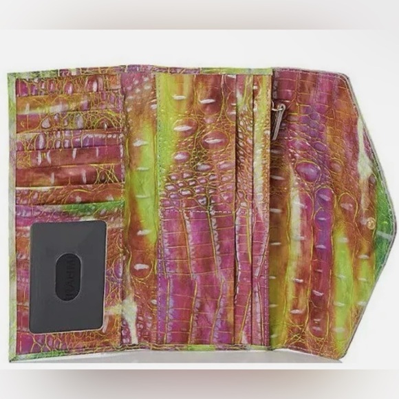 BRAHMIN VERONICA Genuine CrocEmbossed Leather Trifold Envelope Wallet - Picture 14 of 15